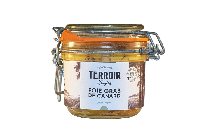 Foie gras de canard entier artisanal de qualité en bocal 200 grammes