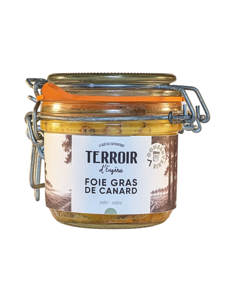 Foie gras de canard entier artisanal de qualité en bocal 200 grammes