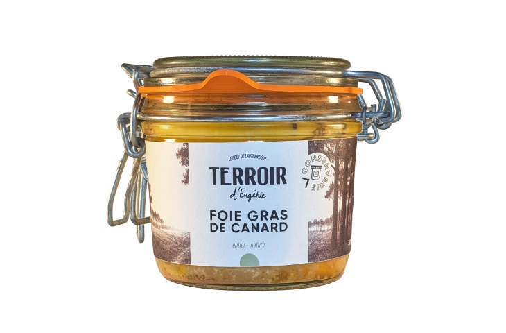 Foie gras de canard entier artisanal de qualité en bocal 350 grammes