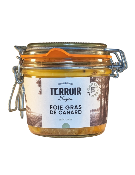 Foie gras de canard entier artisanal de qualité en bocal 350 grammes